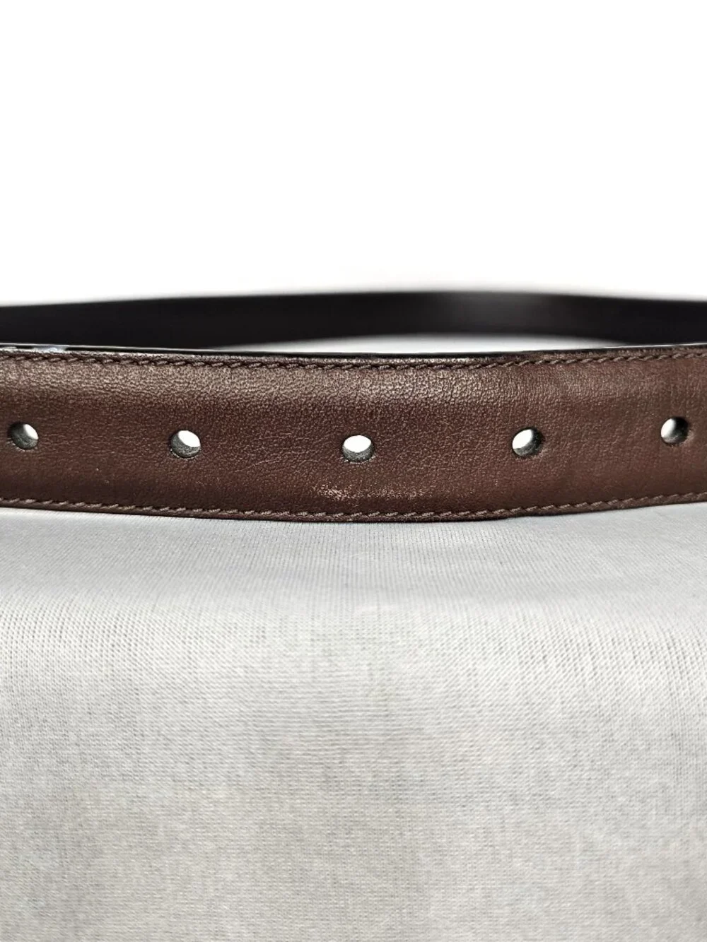 Coach 8400 Brown Leather Belt | Solid Brass Buckle | Size Large